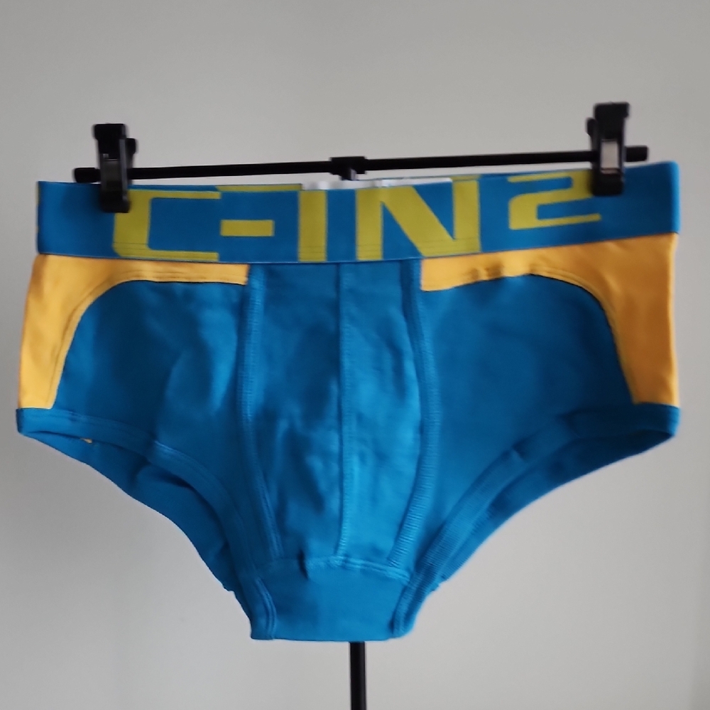 Men's Vibrant Blue and Yellow Briefs